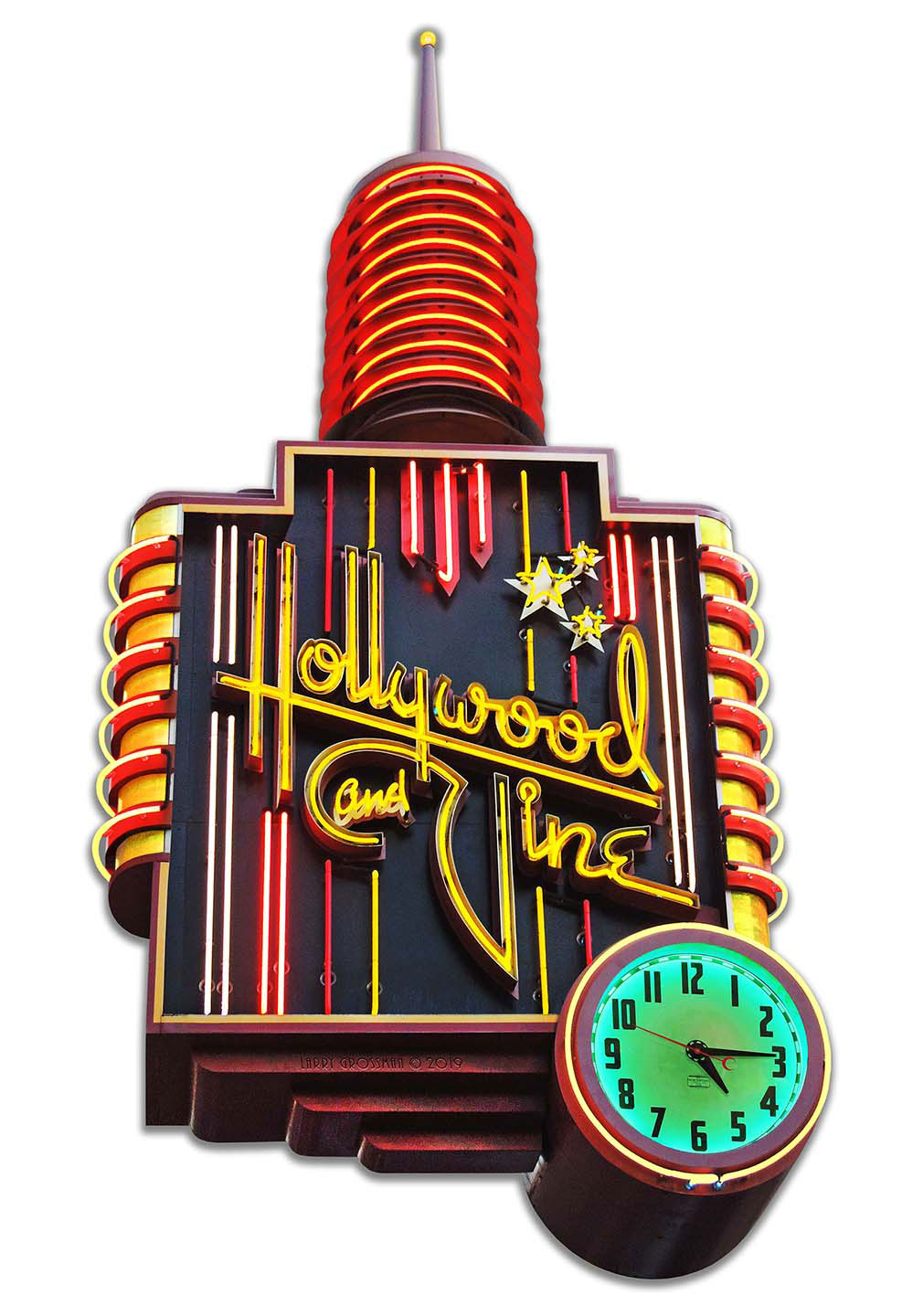 Hollywood And Vine Cut-out Vintage Sign, New Products, Metal Sign, Wall Art, 9 X 15 Inches