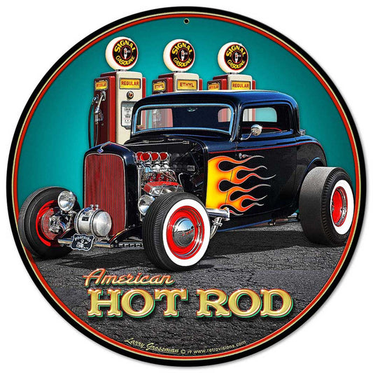 1932 Deuce Coupe Fill-up Vintage Sign, Automotive, Metal Sign, Wall Art, 14 X 14 Inches