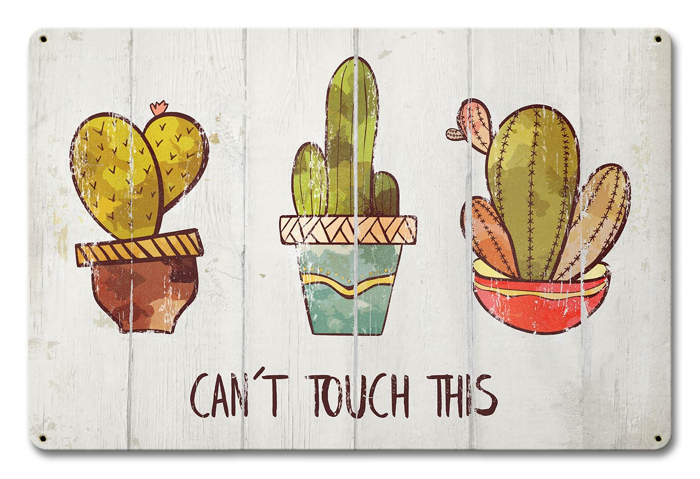 Can't Touch This Cactus Vintage Sign, Home & Garden, Metal Sign, Wall Art, 18 X 12 Inches