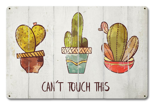 Can't Touch This Cactus Vintage Sign, Home & Garden, Metal Sign, Wall Art, 18 X 12 Inches