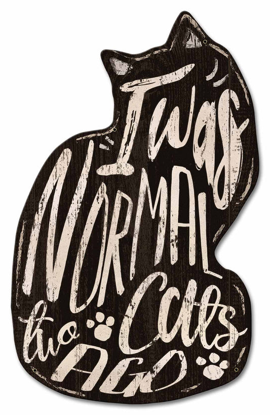 Normal Two Cats Ago Vintage Sign, Home & Garden, Metal Sign, Wall Art, 12 X 19 Inches