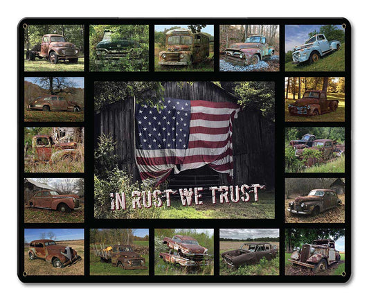 Rusty Cars, Home & Garden, Metal Sign, Wall Art, 15 X 12 Inches