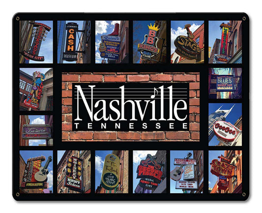 Nashville Signs, Home & Garden, Metal Sign, Wall Art, 15 X 12 Inches