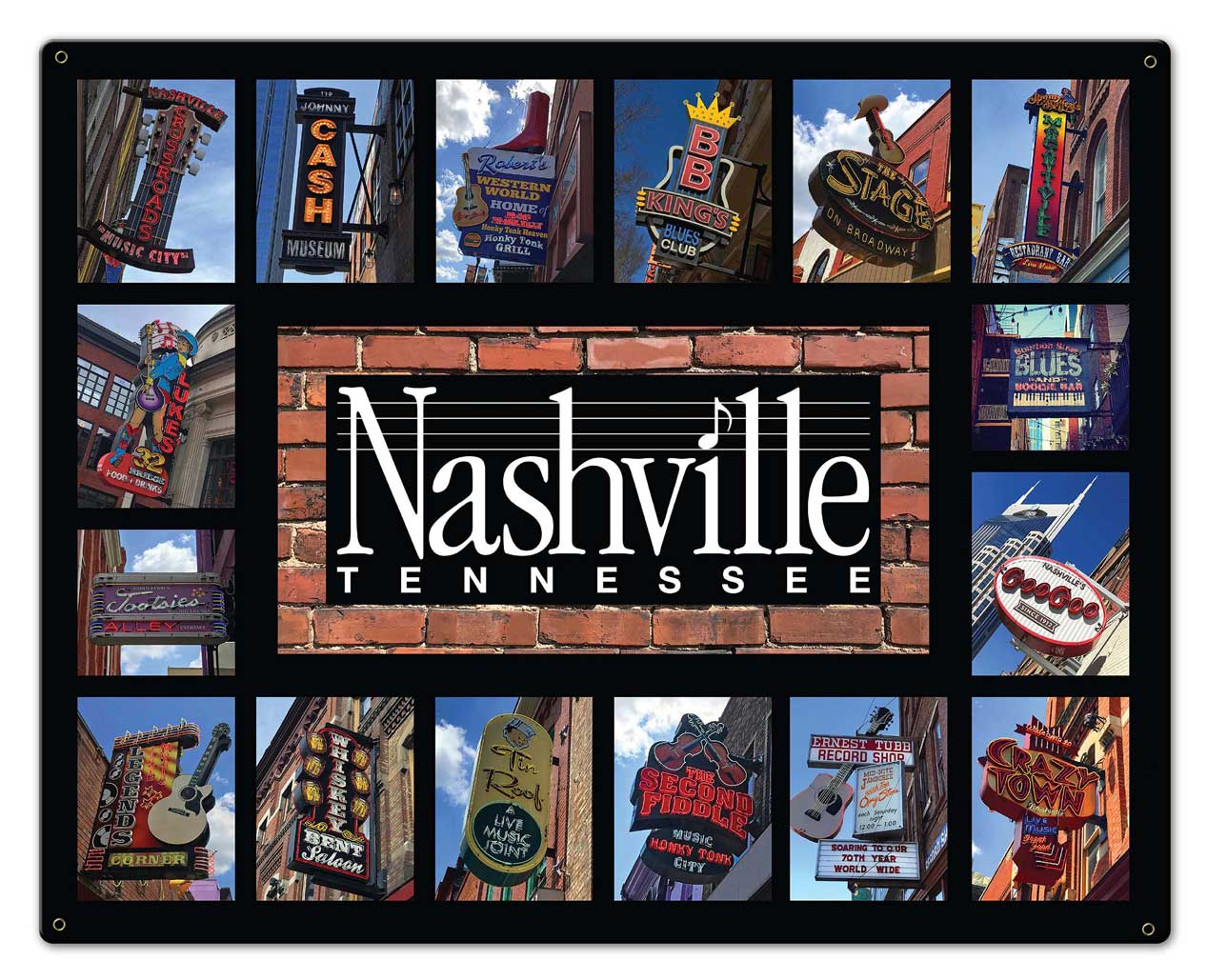 Nashville Signs, Home & Garden, Metal Sign, Wall Art, 30 X 24 Inches