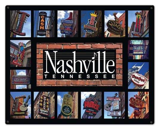 Nashville Signs, Home & Garden, Metal Sign, Wall Art, 30 X 24 Inches