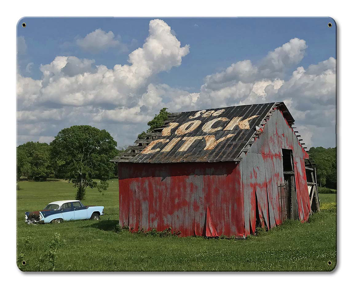 Rock City, Home & Garden, Metal Sign, Wall Art, 15 X 12 Inches