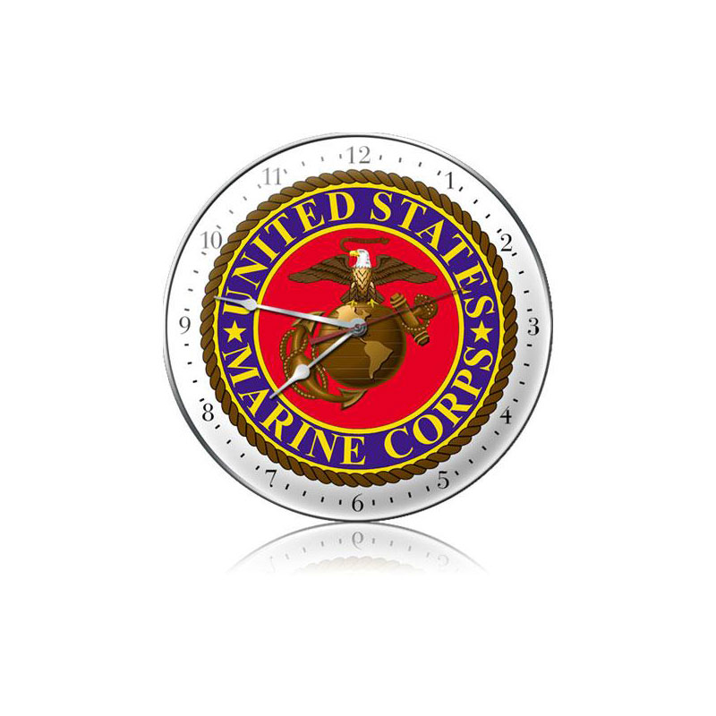 US MARINE CORPS, Military, Metal Sign, Wall Art, 14 X 14 Inches