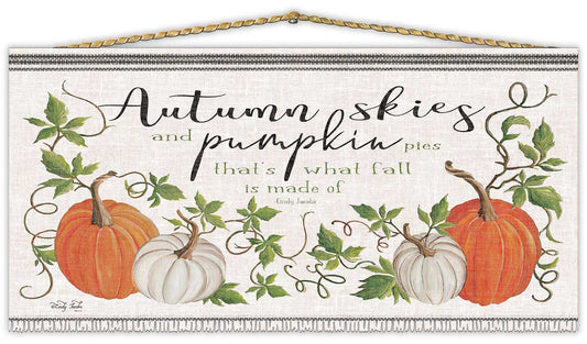 CIN280 - AUTUMN SKIES, Home & Garden, Metal Sign, Wall Art, 18 X 11 Inches