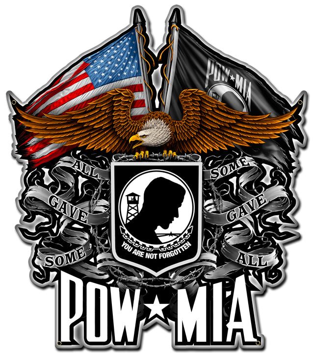 Pow Mia Eagle Vintage Sign, Humor, Metal Sign, Wall Art, 16 X 20 Inches