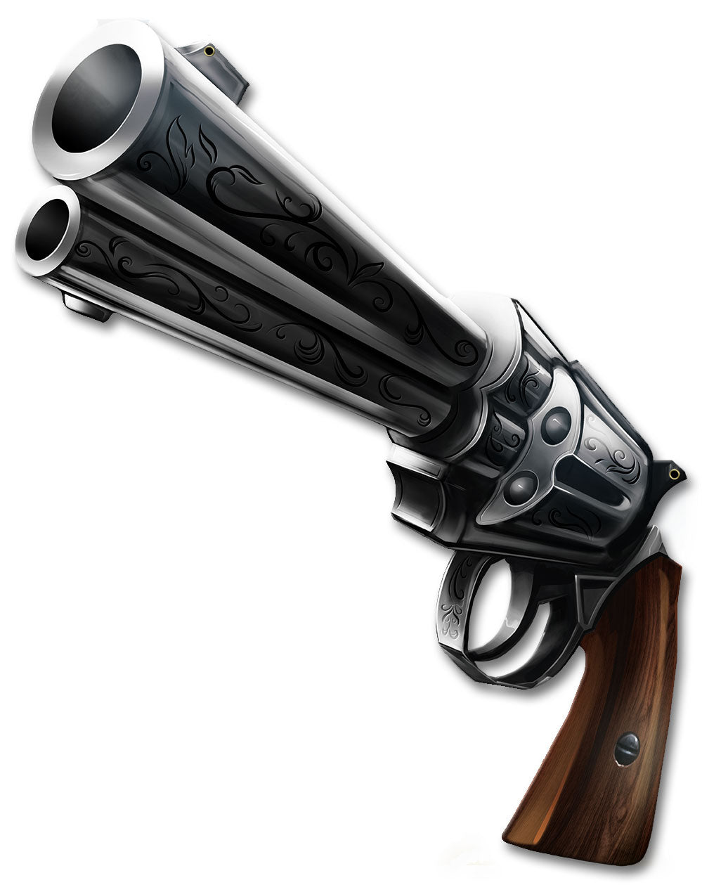 Single Gun, Roadside Attractions, Metal Sign, Wall Art, 16 X 13 Inches