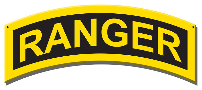 ARMY RANGER INSIGNIA Vintage Sign, Military, Metal Sign, Wall Art, 17 X 7 Inches