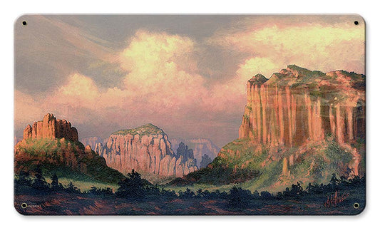 Bell Rock Sedona Vintage Sign, Automotive, Metal Sign, Wall Art, 14 X 8 Inches