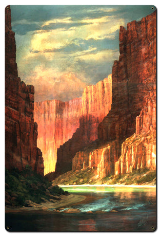 Colorado River Vintage Sign, Automotive, Metal Sign, Wall Art, 24 X 36 Inches
