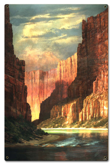 Colorado River Vintage Sign, Automotive, Metal Sign, Wall Art, 16 X 24 Inches