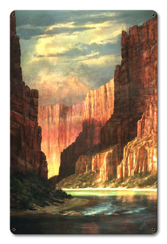 Colorado River Vintage Sign, Automotive, Metal Sign, Wall Art, 12 X 18 Inches