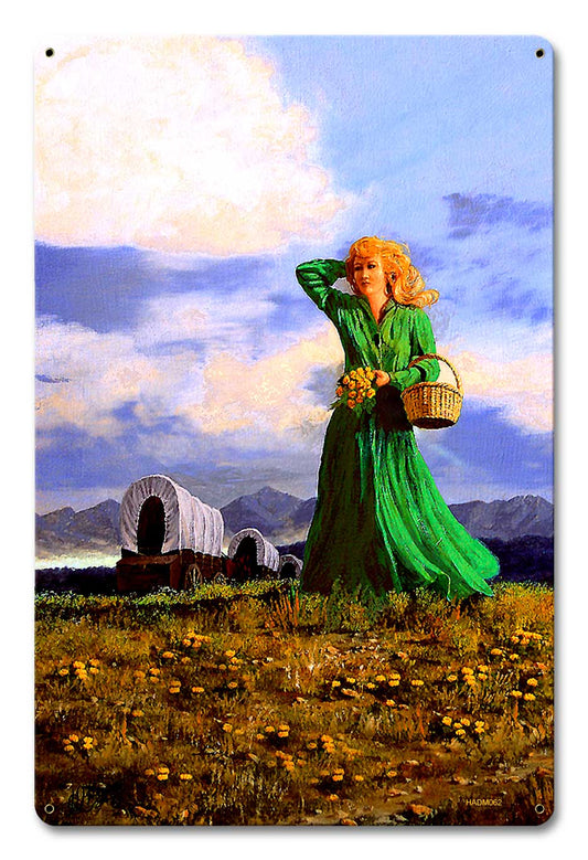 Dandelion Tea Vintage Sign, Automotive, Metal Sign, Wall Art, 12 X 18 Inches