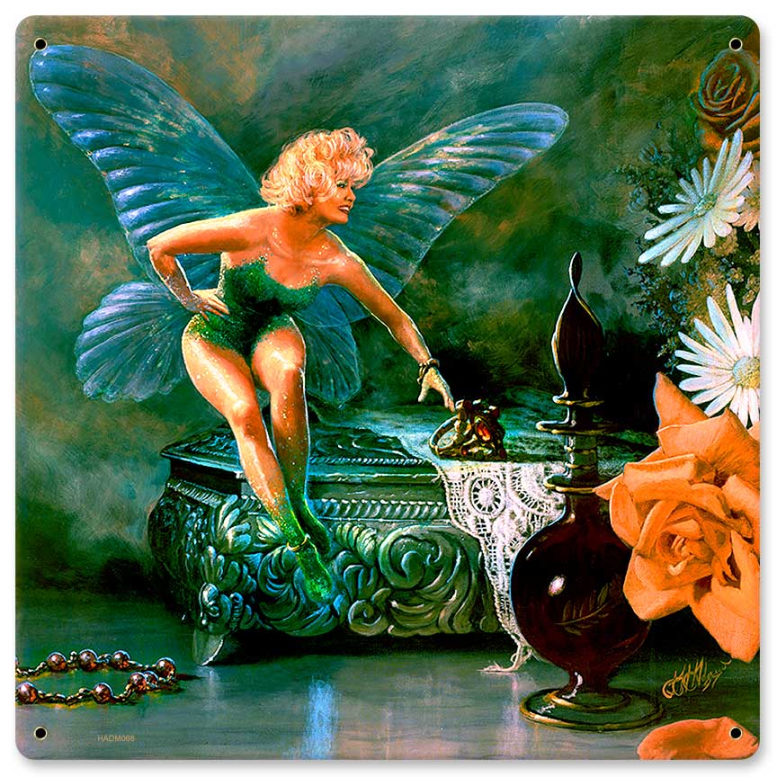 Fairie's Crown Vintage Sign, Automotive, Metal Sign, Wall Art, 12 X 12 Inches