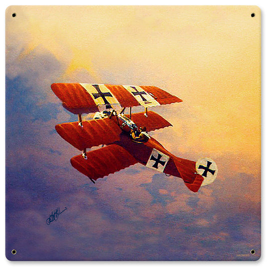 Flying Circus Vintage Sign, Automotive, Metal Sign, Wall Art, 12 X 12 Inches