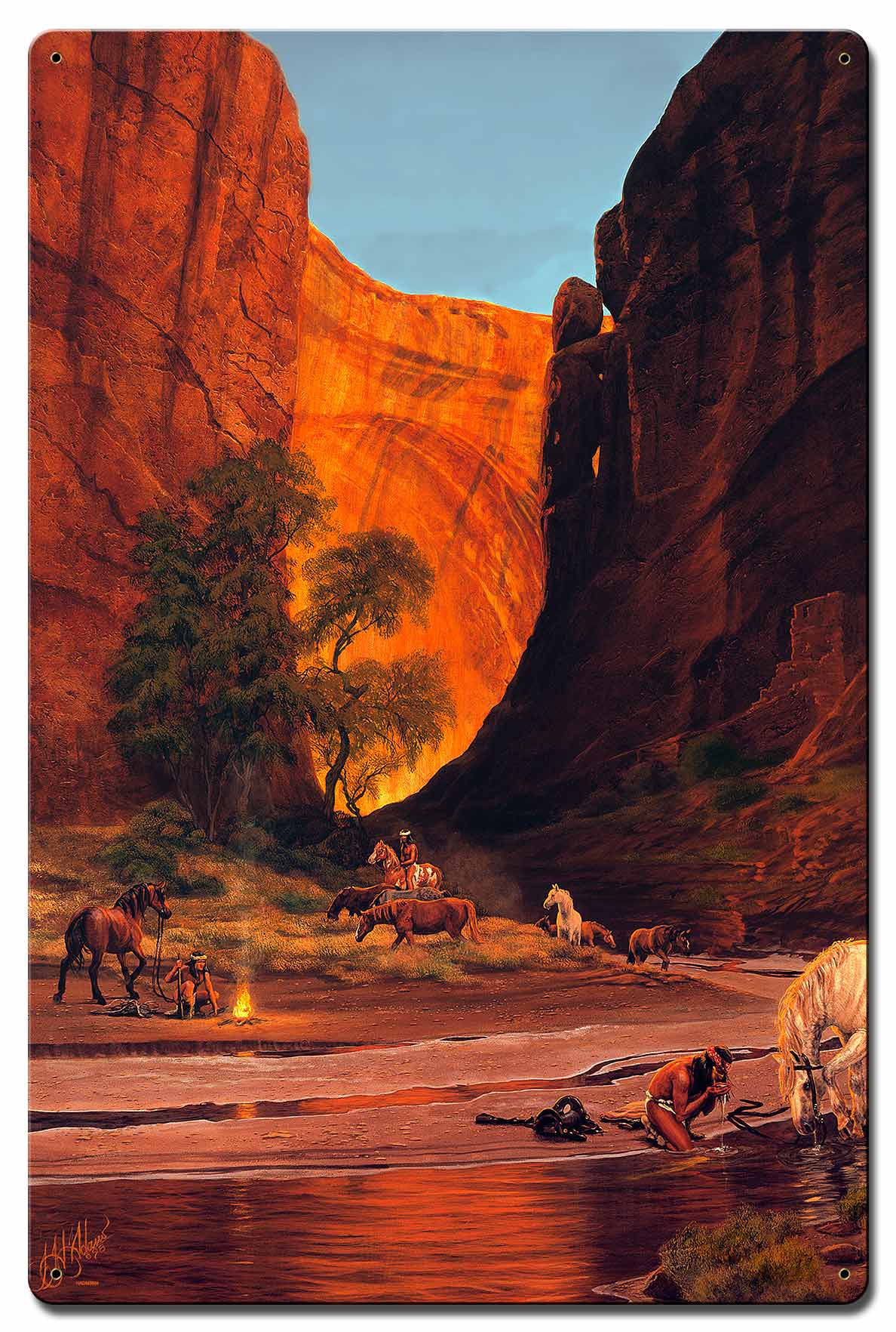 Hidden Canyon Vintage Sign, Automotive, Metal Sign, Wall Art, 16 X 24 Inches