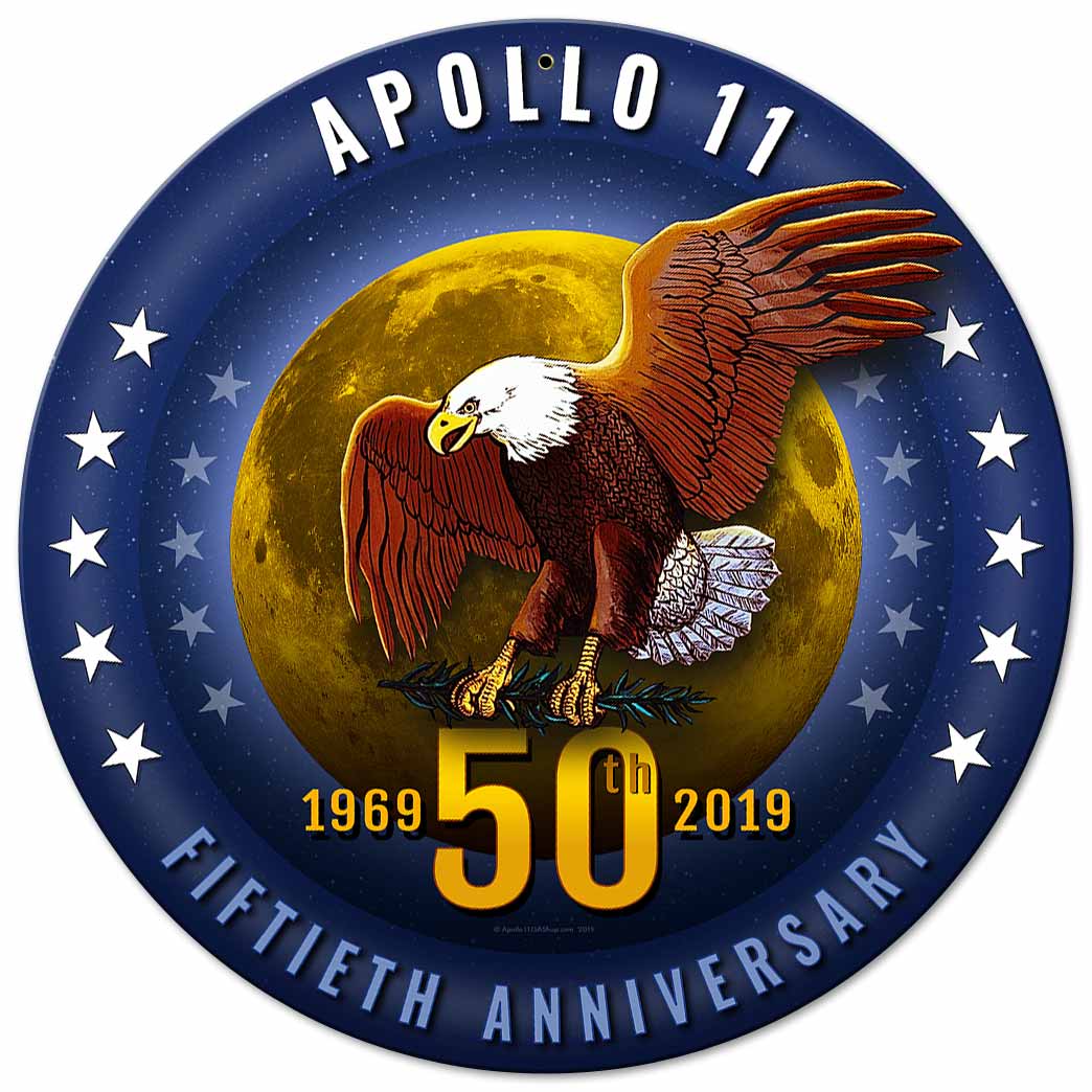 Apollo 11 50th Anniversary Starfield Metal Sign Vintage Sign, Aviation, Metal Sign, Wall Art, 14 X 14 Inches