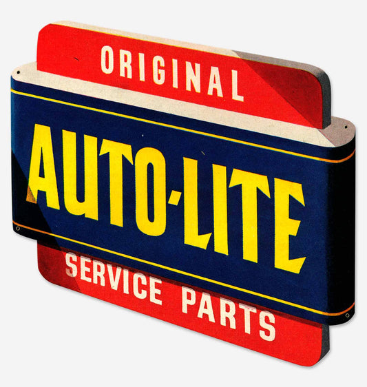 Auto-Lite Vintage Sign, Automotive, Metal Sign, Wall Art, 20 X 20 Inches