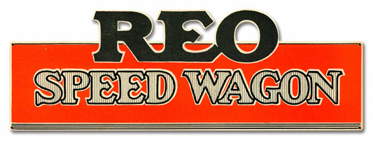 RED SPEED WAGON Vintage Sign, Automotive, Metal Sign, Wall Art, 25 X 9 Inches