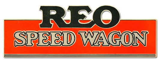 REO SPEED WAGON Vintage Sign, Automotive, Metal Sign, Wall Art, 36 X 13 Inches