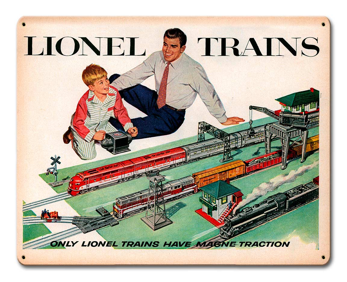 Lionel Trains Vintage Sign, Automotive, Metal Sign, Wall Art, 15 X 12 Inches