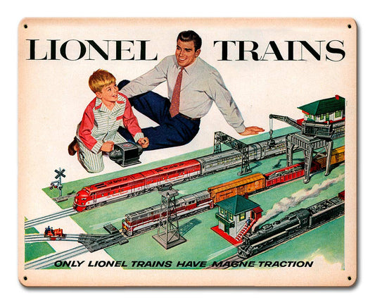 Lionel Trains Vintage Sign, Automotive, Metal Sign, Wall Art, 15 X 12 Inches