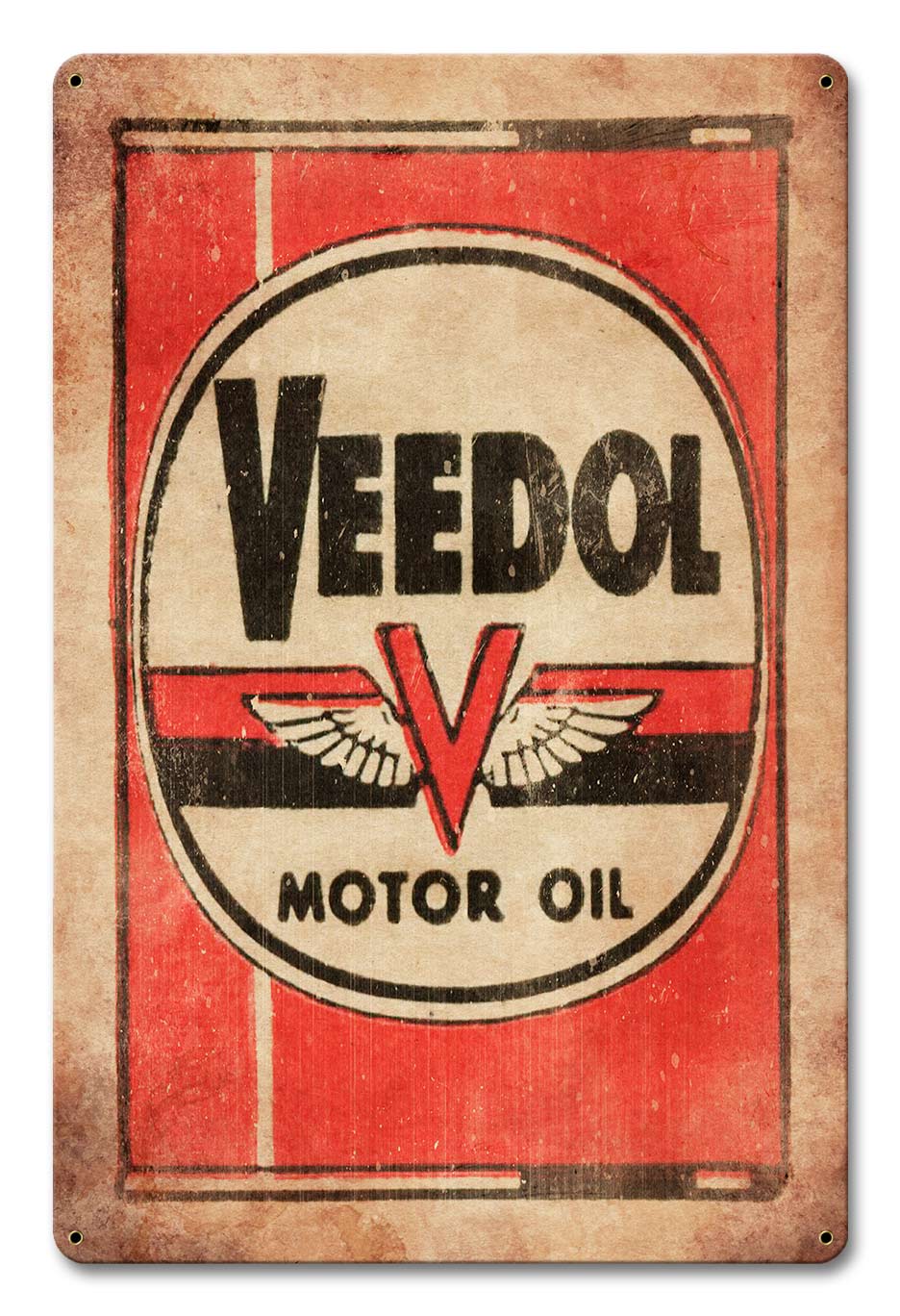 VEEDOL MOTOR OIL Vintage Sign, Automotive, Metal Sign, Wall Art, 12 X 18 Inches