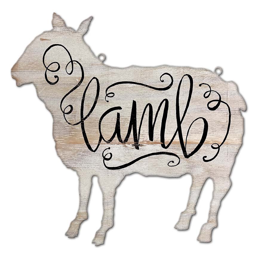 Animal Lamb Vintage Sign, Home & Garden, Metal Sign, Wall Art, 17 X 17 Inches