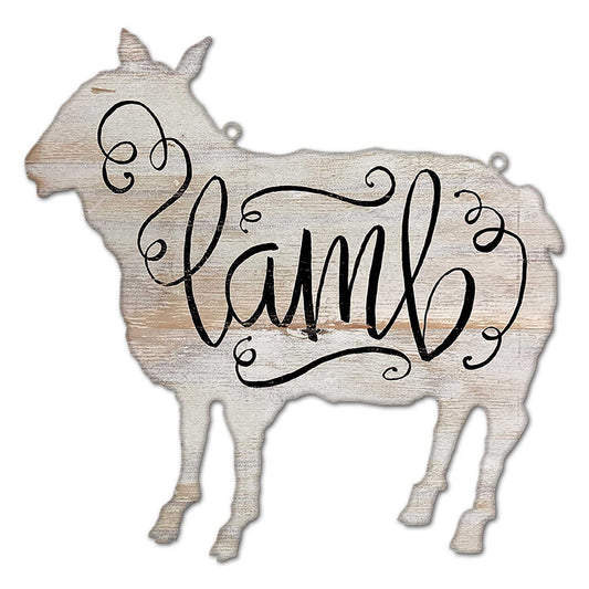 Animal Lamb Vintage Sign, Home & Garden, Metal Sign, Wall Art, 24 X 24 Inches