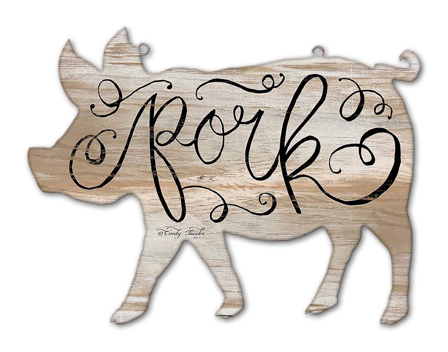 Animal Pork Vintage Sign, Home & Garden, Metal Sign, Wall Art, 24 X 19 Inches