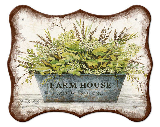GAL Farm House Vintage Sign, Home & Garden, Metal Sign, Wall Art, 17 X 14 Inches