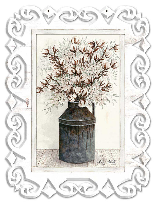 Cotton Container Oil Can Vintage Sign, Home & Garden, Metal Sign, Wall Art, 14 X 17 Inches