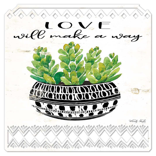Aztec Pot Love Will Vintage Sign, Home & Garden, Metal Sign, Wall Art, 24 X 24 Inches