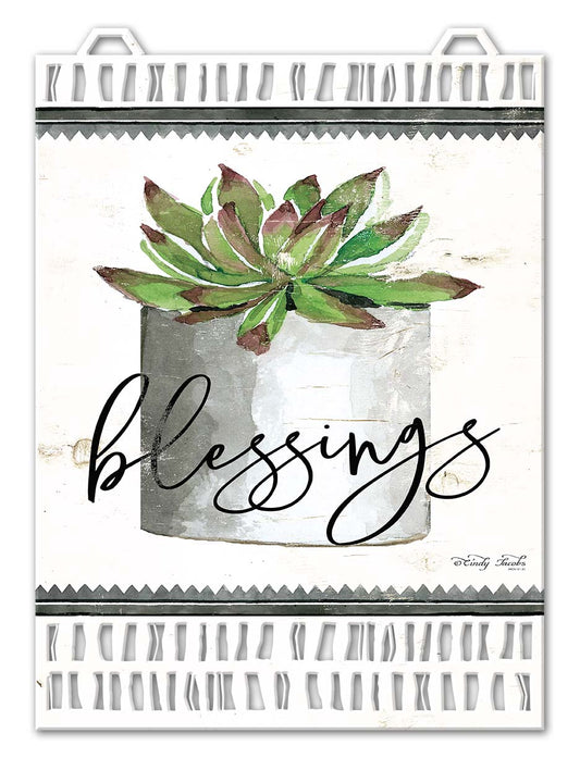 Aztec WH Pot Blessing Vintage Sign, Home & Garden, Metal Sign, Wall Art, 14 X 18 Inches