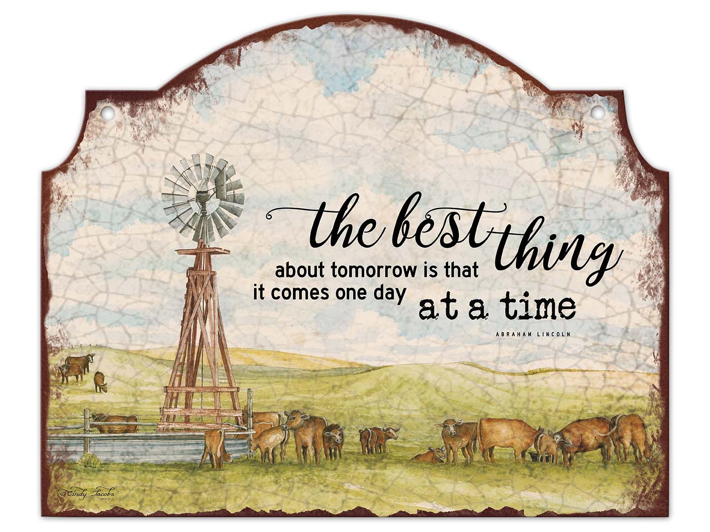 Pasture Cows The Best Thing Vintage Sign, Home & Garden, Metal Sign, Wall Art, 18 X 14 Inches