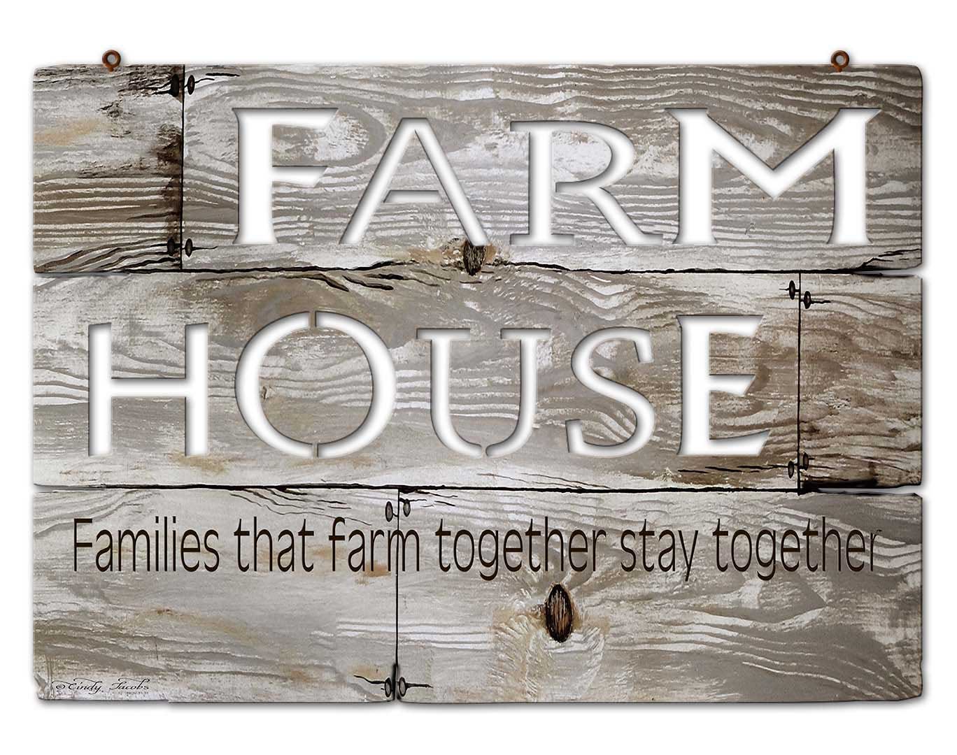 SIGN Farmhouse Vintage Sign, Home & Garden, Metal Sign, Wall Art, 25 X 20 Inches