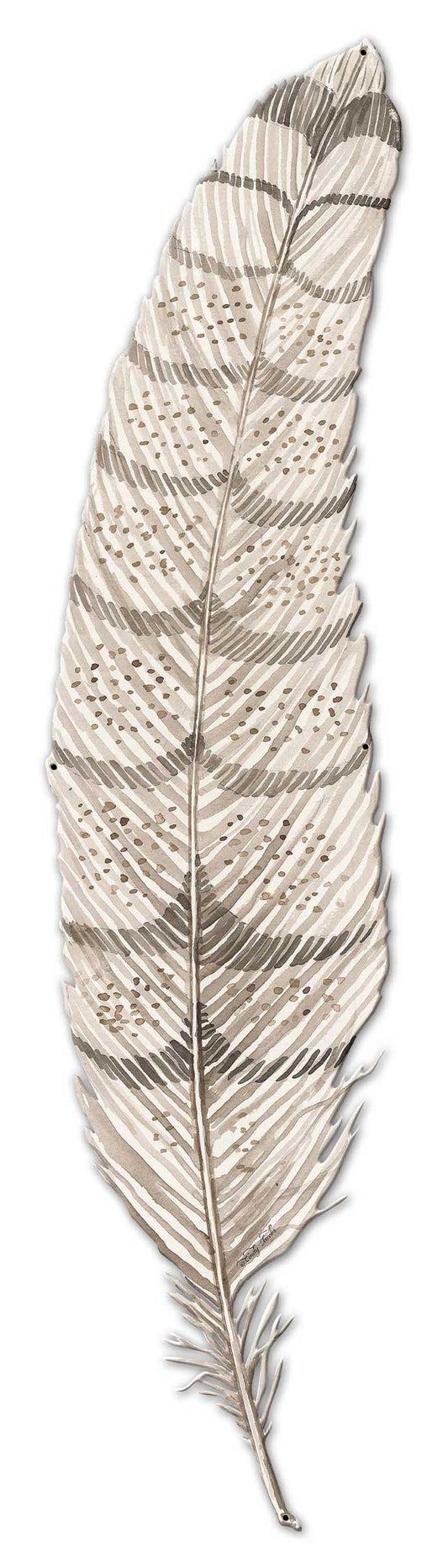 Feather 1 Vintage Sign, Home & Garden, Metal Sign, Wall Art, 10 X 40 Inches