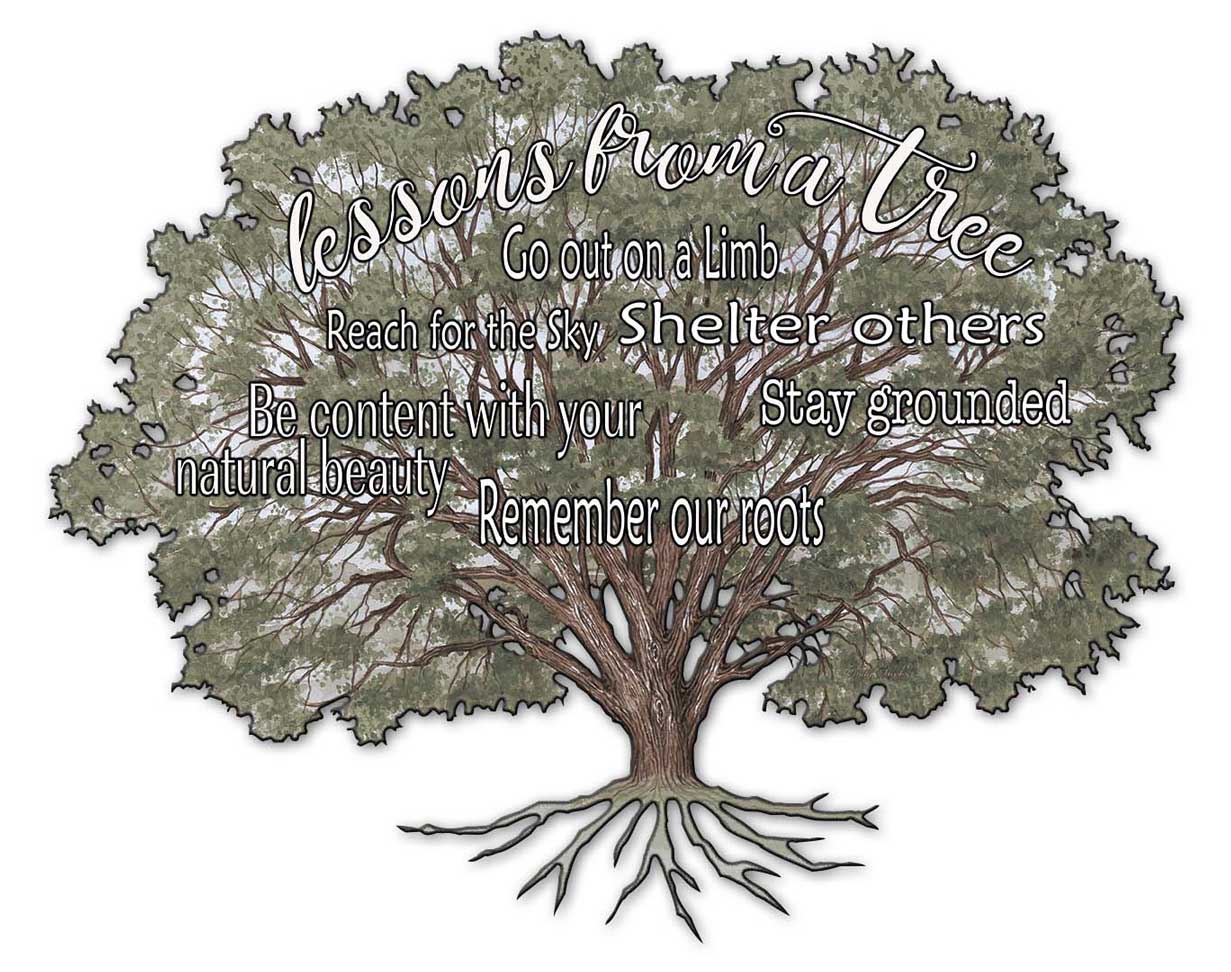 Fam Lessons FRom A Tree Vintage Sign, Home & Garden, Metal Sign, Wall Art, 18 X 14 Inches