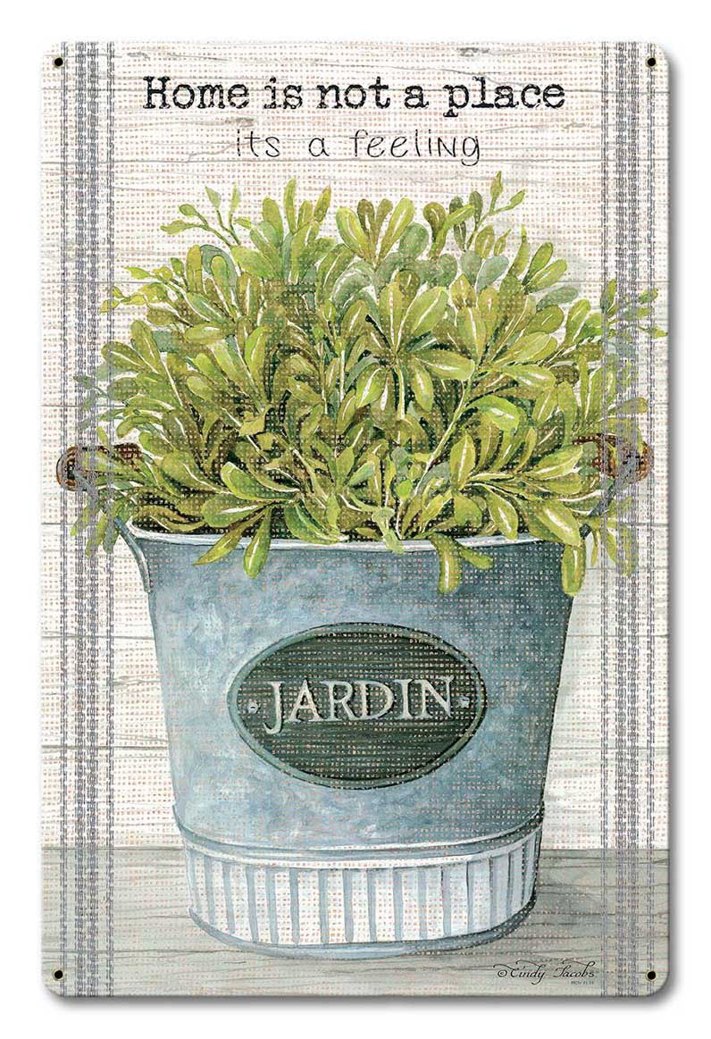 Wood Grain GAL Home Is Not Vintage Sign, Home & Garden, Metal Sign, Wall Art, 12 X 18 Inches