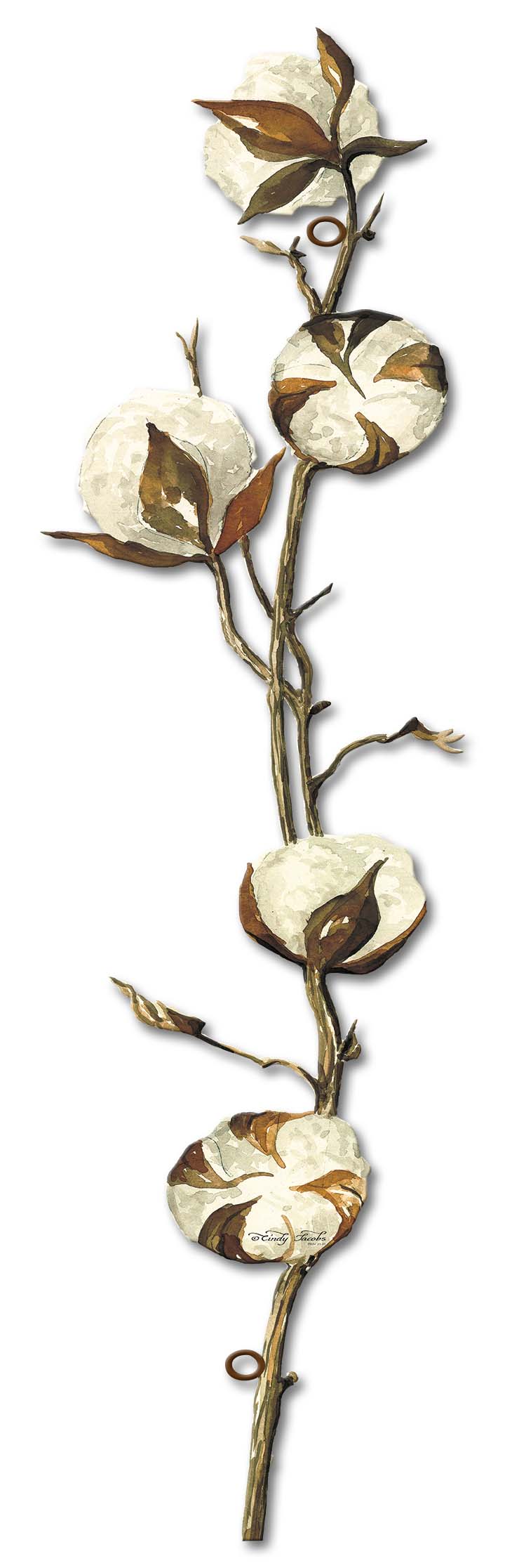 Cotton Stem 1 Vintage Sign, Home & Garden, Metal Sign, Wall Art, 9 X 30 Inches