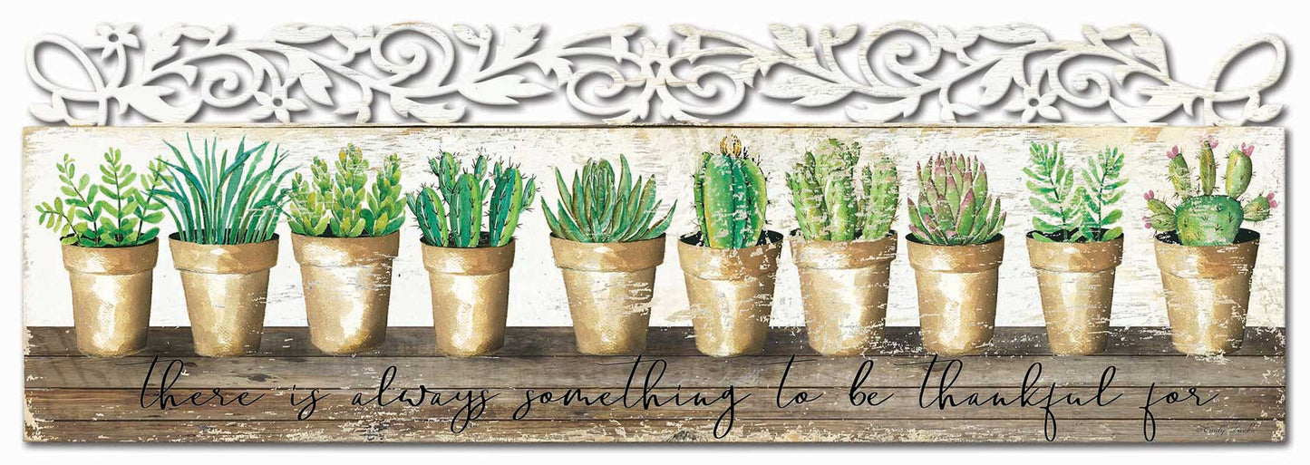 Succulent There Is Always Vintage Sign, Home & Garden, Metal Sign, Wall Art, 30 X 10 Inches