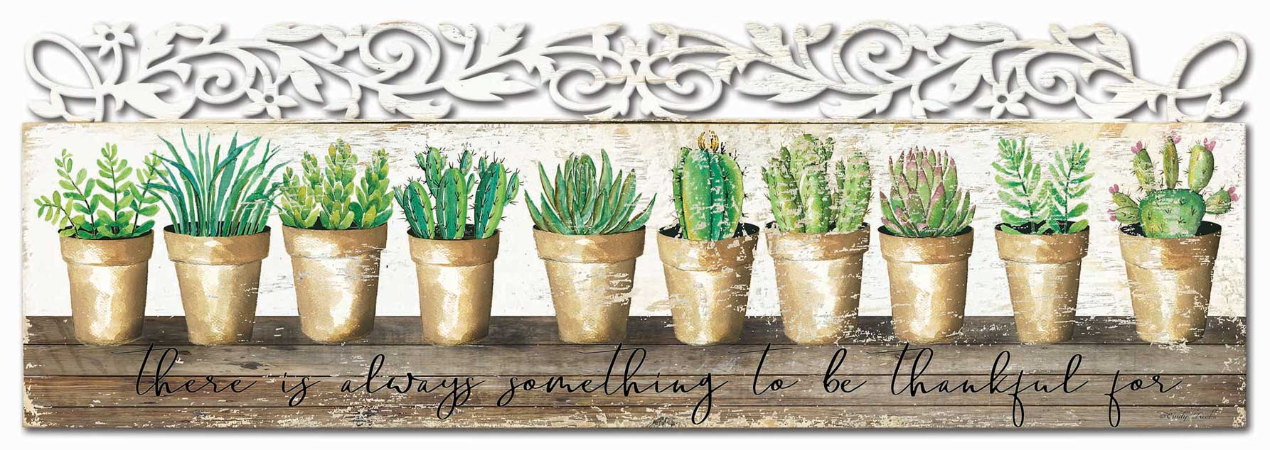 Succulent There Is Always Vintage Sign, Home & Garden, Metal Sign, Wall Art, 30 X 10 Inches