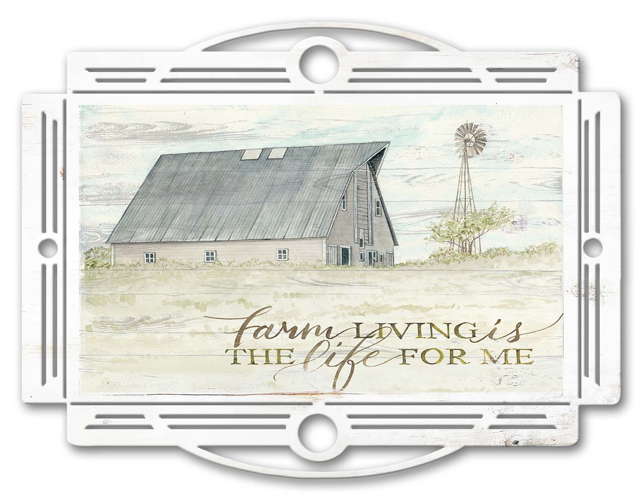 Tray Farm Living Vintage Sign, Home & Garden, Metal Sign, Wall Art, 17 X 13 Inches