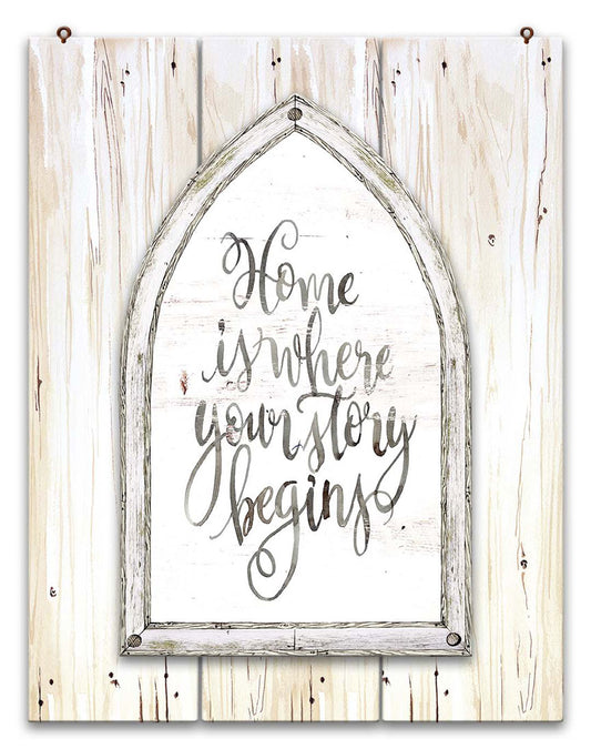 Sign Home Home Is Where 3D Vintage Sign, Home & Garden, Metal Sign, Wall Art, 20 X 25 Inches