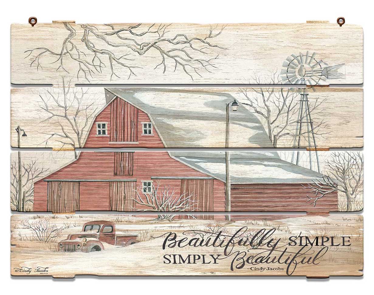 Barn Red Beautifully Simple Vintage Sign, Home & Garden, Metal Sign, Wall Art, 25 X 20 Inches