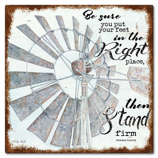 Windmill Be Sure Vintage Sign, Home & Garden, Metal Sign, Wall Art, 17 X 17 Inches