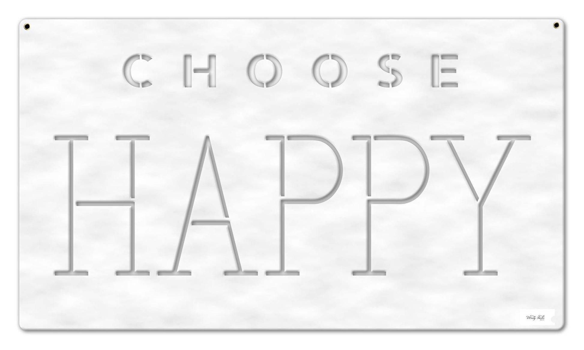 Choose Happy Vintage Sign, Home & Garden, Metal Sign, Wall Art, 14 X 8 Inches